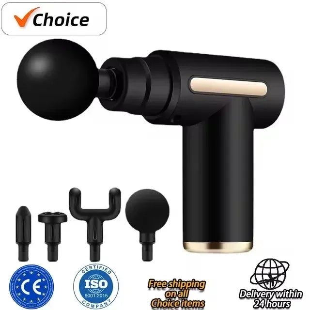Mini pistola de masaje USB para fascia, relajación muscular, vibración, masaje, equipo de fitness, agarre de cuello, pistola de fascia