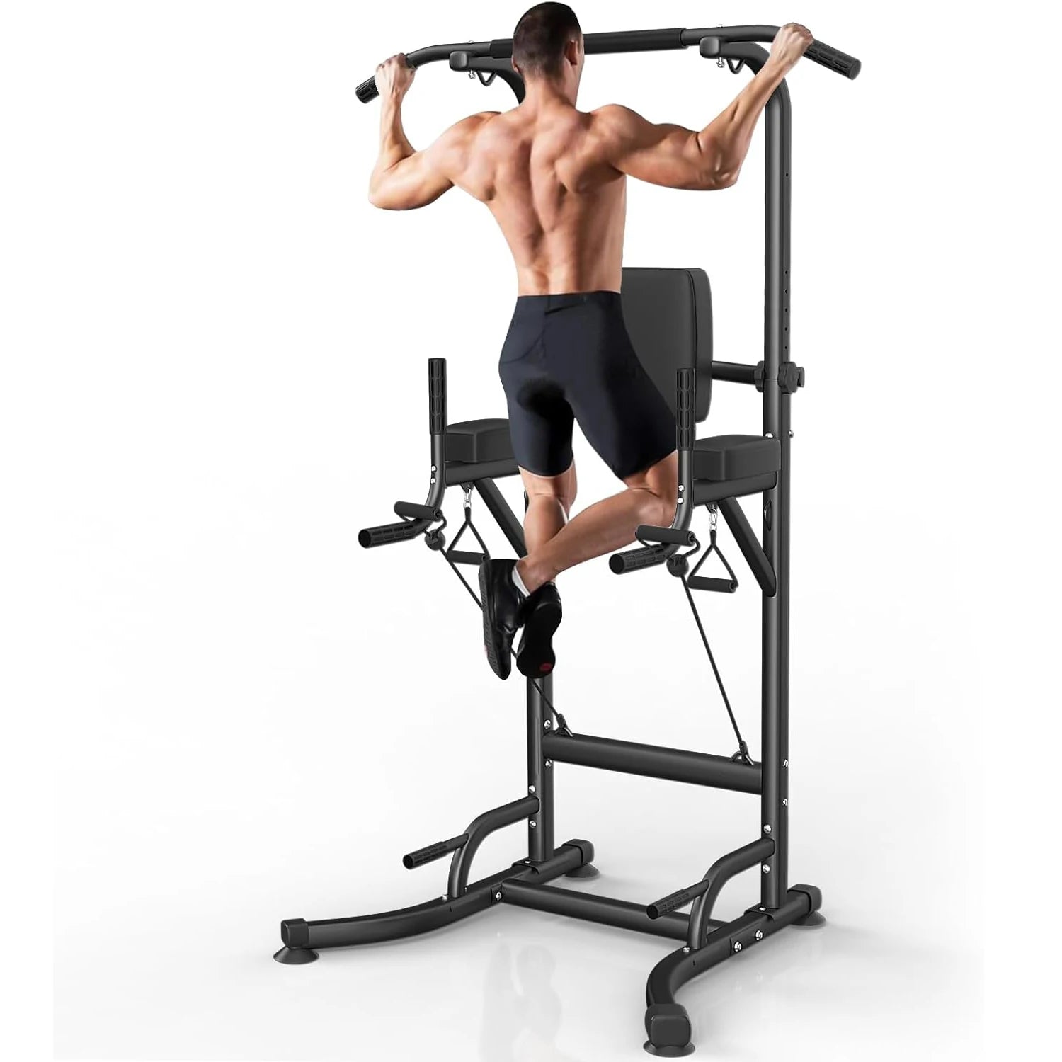 Estación de inmersión Power Tower, barra de dominadas, multifunción, para flexiones, ejercicios abdominales, entrenamiento de fuerza en el gimnasio en casa.