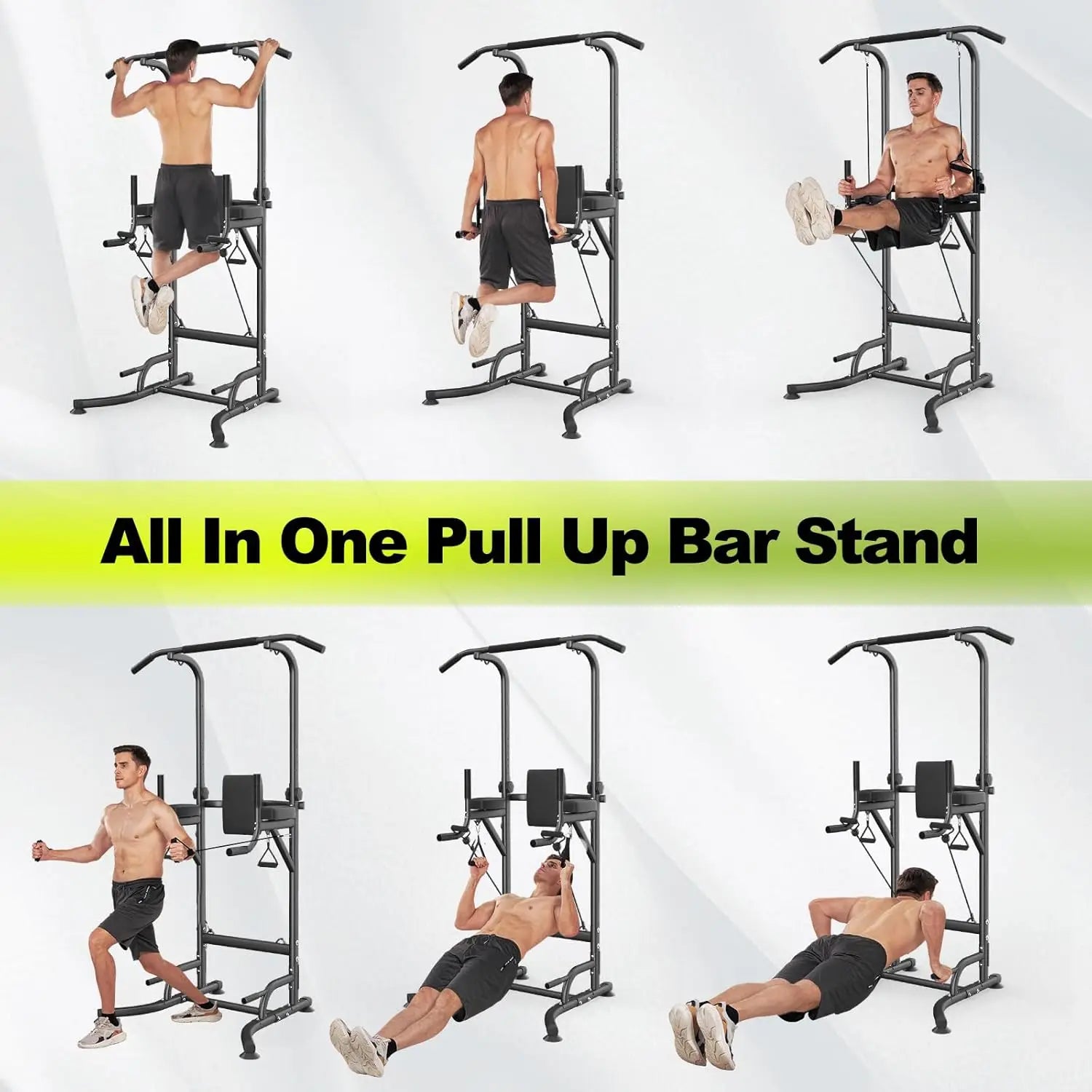 Estación de inmersión Power Tower, barra de dominadas, multifunción, para flexiones, ejercicios abdominales, entrenamiento de fuerza en el gimnasio en casa.