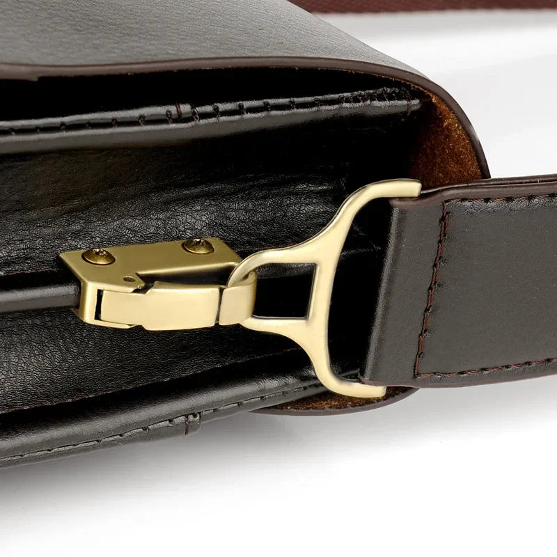 Bolso bandolera de piel de lujo de la marca Kangaroo, bolso bandolera para hombre, bolso de negocios pequeño.