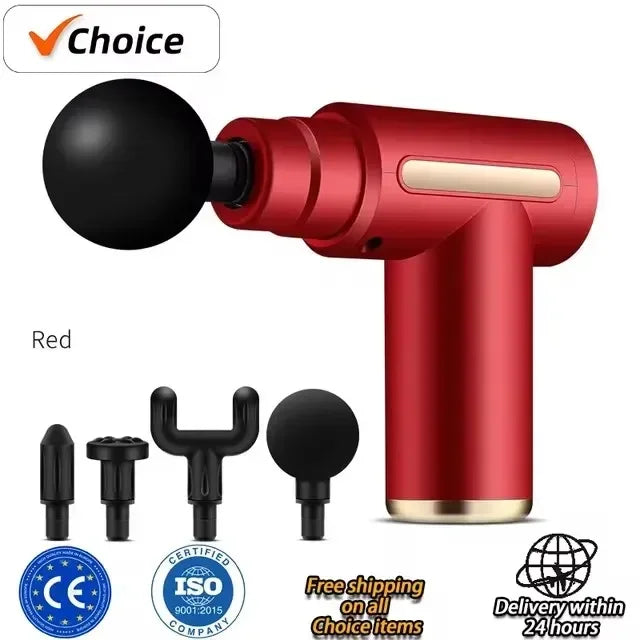 Mini pistola de masaje USB para fascia, relajación muscular, vibración, masaje, equipo de fitness, agarre de cuello, pistola de fascia
