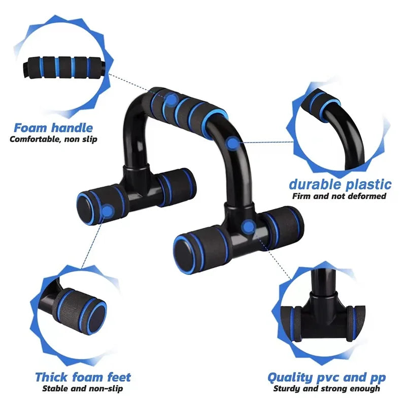 1 par de barras de flexiones en forma de U, equipo de fitness con agarre de esponja para entrenamiento muscular, barra de flexiones para pecho, gimnasio en casa, culturismo