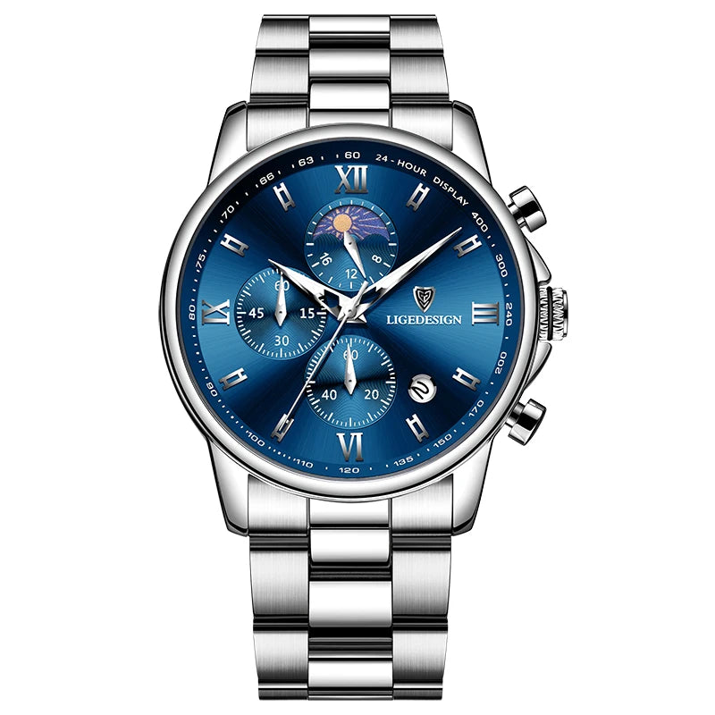 Reloj deportivo de lujo para hombre, cronógrafo de cuarzo militar, resistente al agua, de negocios, nuevo, 2025