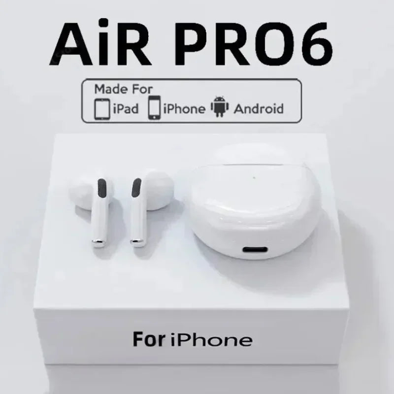 Auriculares Bluetooth Pro 6 TWS, auriculares inalámbricos con cancelación de ruido y micrófono, auriculares inalámbricos Pro6 para iPhone