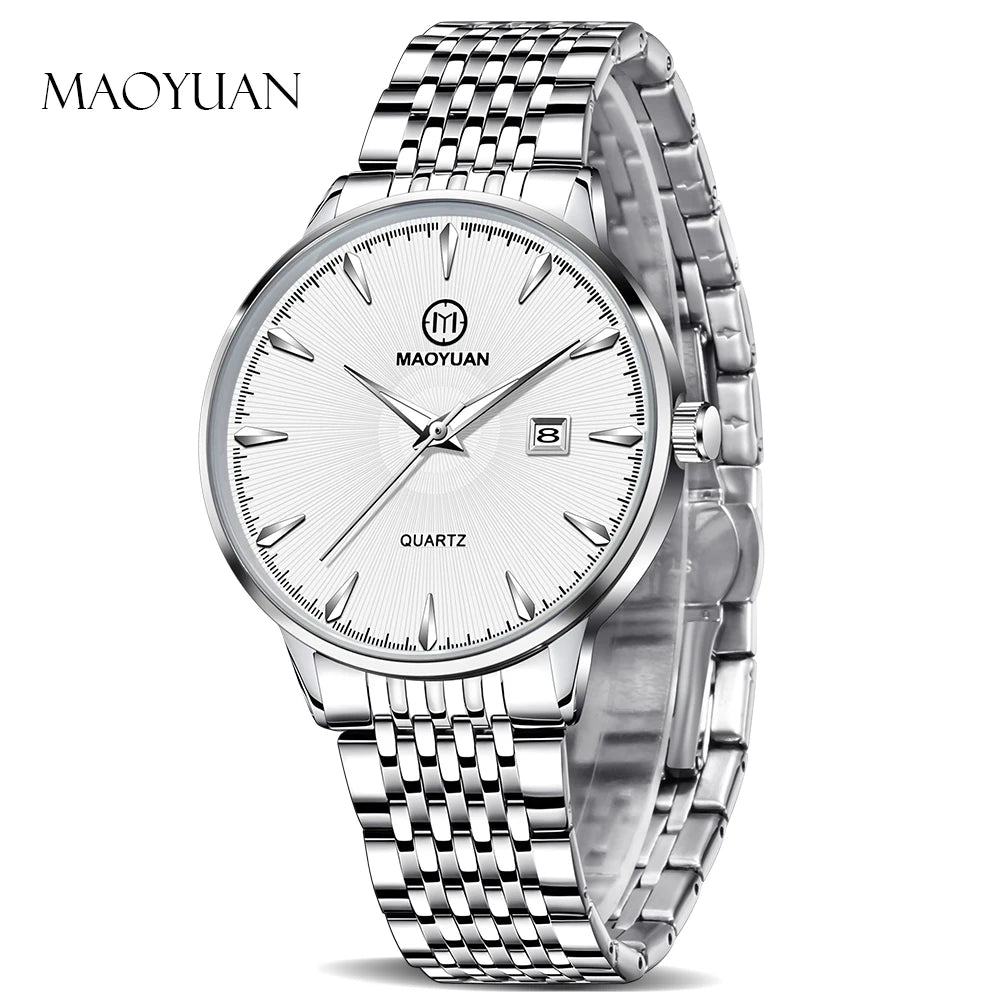 MAOYUAN Reloj de lujo para hombre, de cuarzo, resistente al agua, luminoso, con fecha, cronógrafo, reloj de pulsera para hombre, relojes deportivos militares para hombre, Reloj