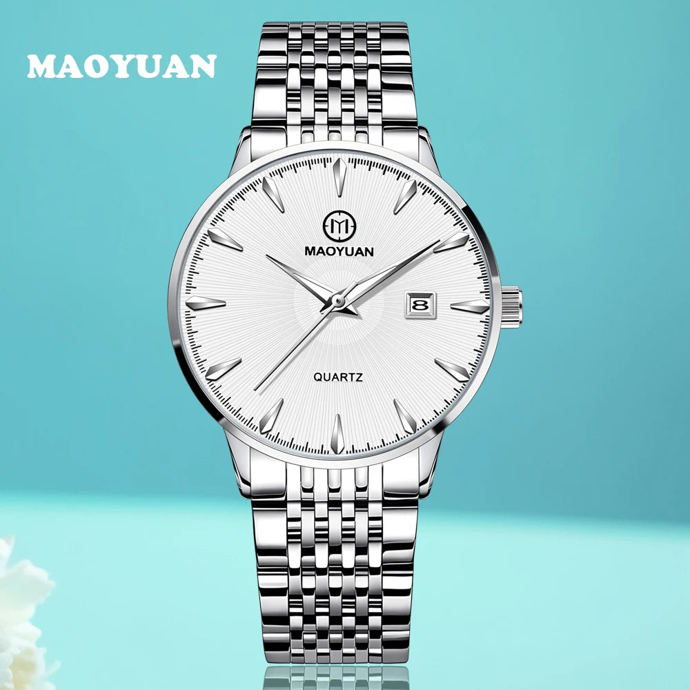 MAOYUAN Reloj de lujo para hombre, de cuarzo, resistente al agua, luminoso, con fecha, cronógrafo, reloj de pulsera para hombre, relojes deportivos militares para hombre, Reloj