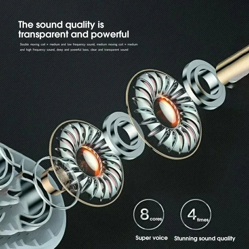 Auriculares inalámbricos Xiaomi con Bluetooth TWS 5.2, deportivos, impermeables, intraauriculares de alta fidelidad con micrófono para teléfonos inteligentes.