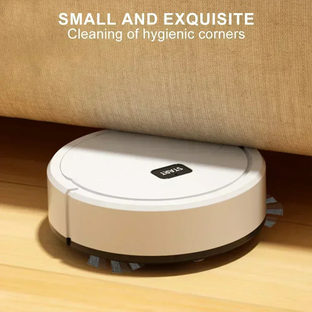 Aspiradora robótica portátil mini, automática, 2024, recargable por USB, para suelos húmedos y secos, tres en uno, para el hogar