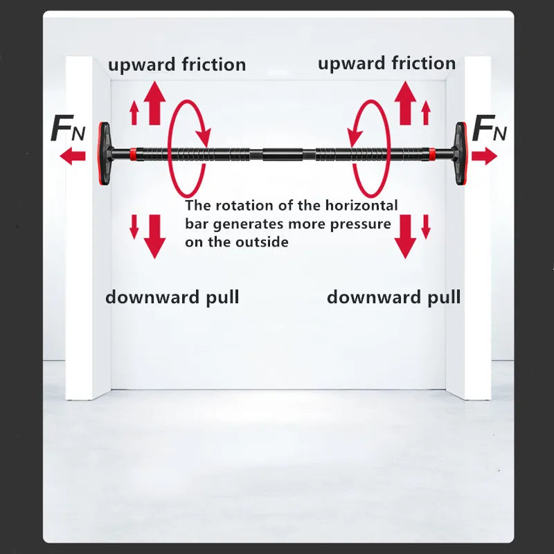 Barras horizontales ajustables para puerta de 400 kg para ejercicio en casa, gimnasio, dominadas, equipo deportivo de fitness.