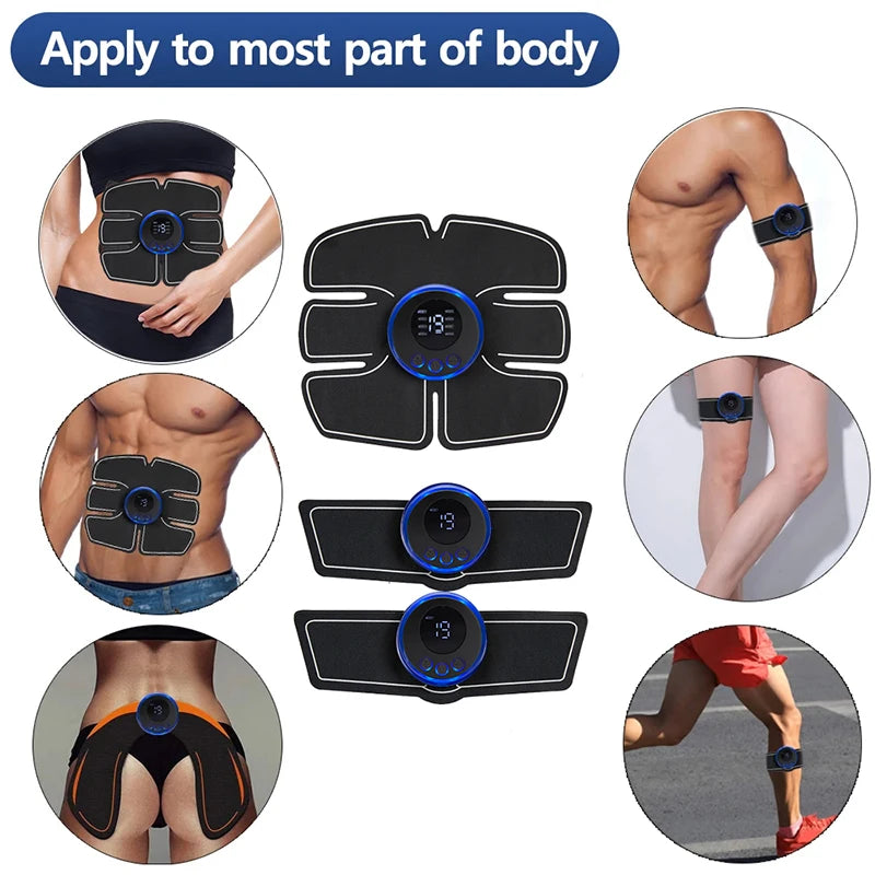 Estimulador muscular abdominal eléctrico EMS inalámbrico para glúteos y cadera, pérdida de peso, adelgazamiento corporal para brazos, espalda, piernas, cintura y fitness.
