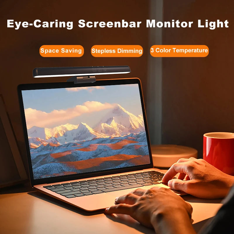 Barra de luz LED para monitor de computadora, ideal para aprendizaje, lectura y trabajo,