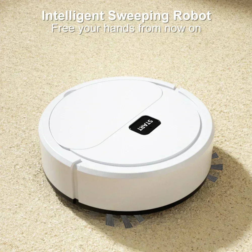 Aspiradora robótica portátil mini, automática, 2024, recargable por USB, para suelos húmedos y secos, tres en uno, para el hogar