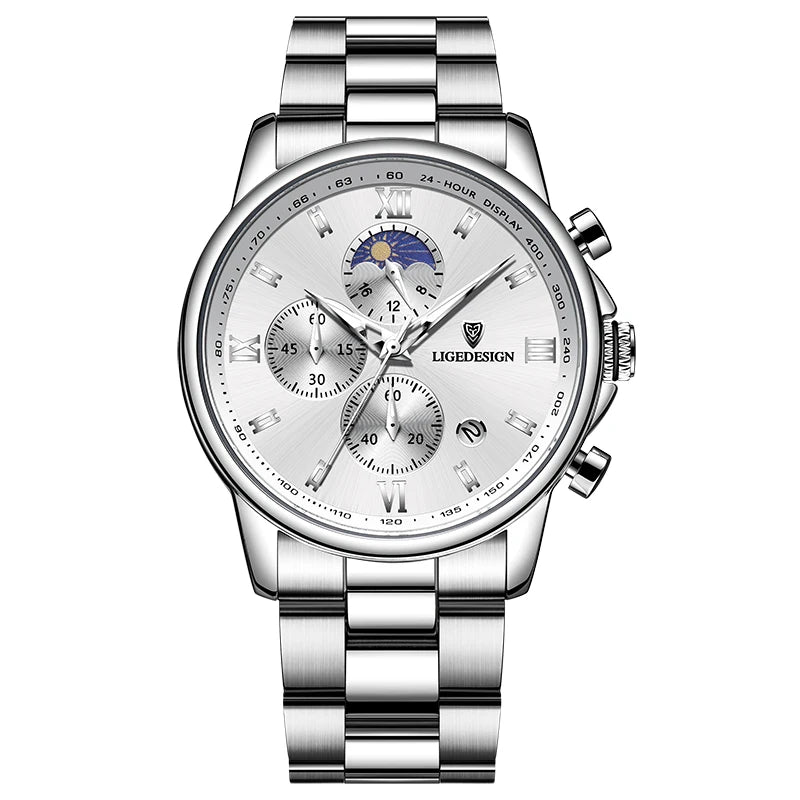 Reloj deportivo de lujo para hombre, cronógrafo de cuarzo militar, resistente al agua, de negocios, nuevo, 2025