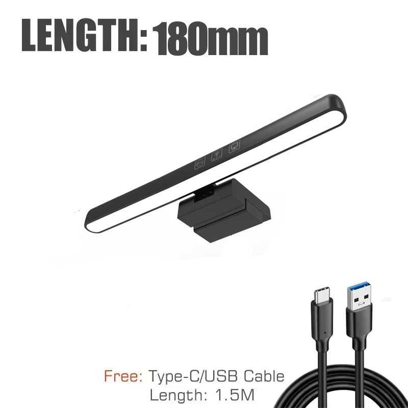 Barra de luz LED para monitor de computadora, ideal para aprendizaje, lectura y trabajo,