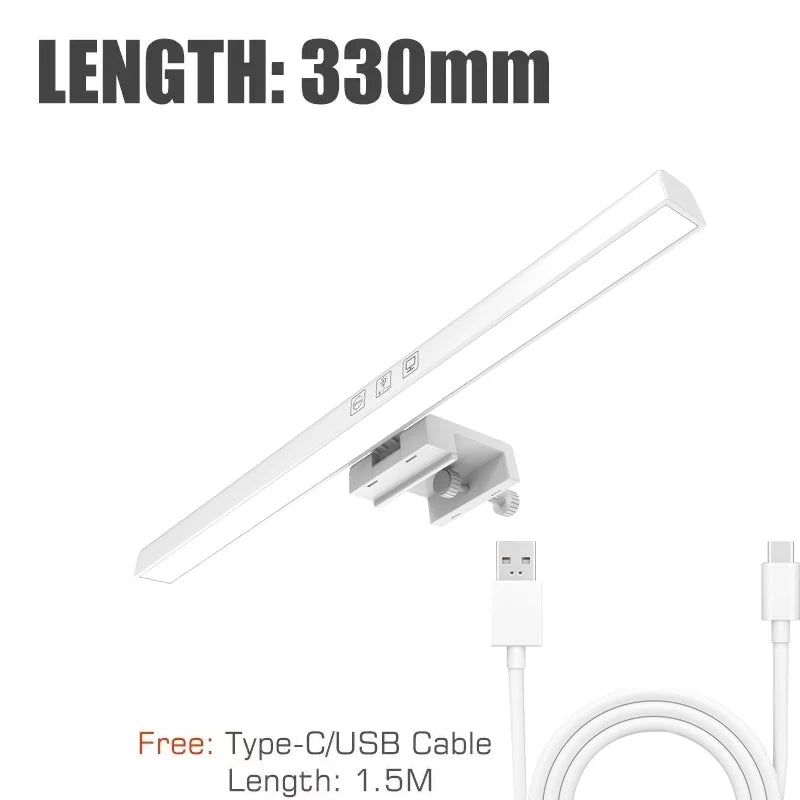 Barra de luz LED para monitor de computadora, ideal para aprendizaje, lectura y trabajo,