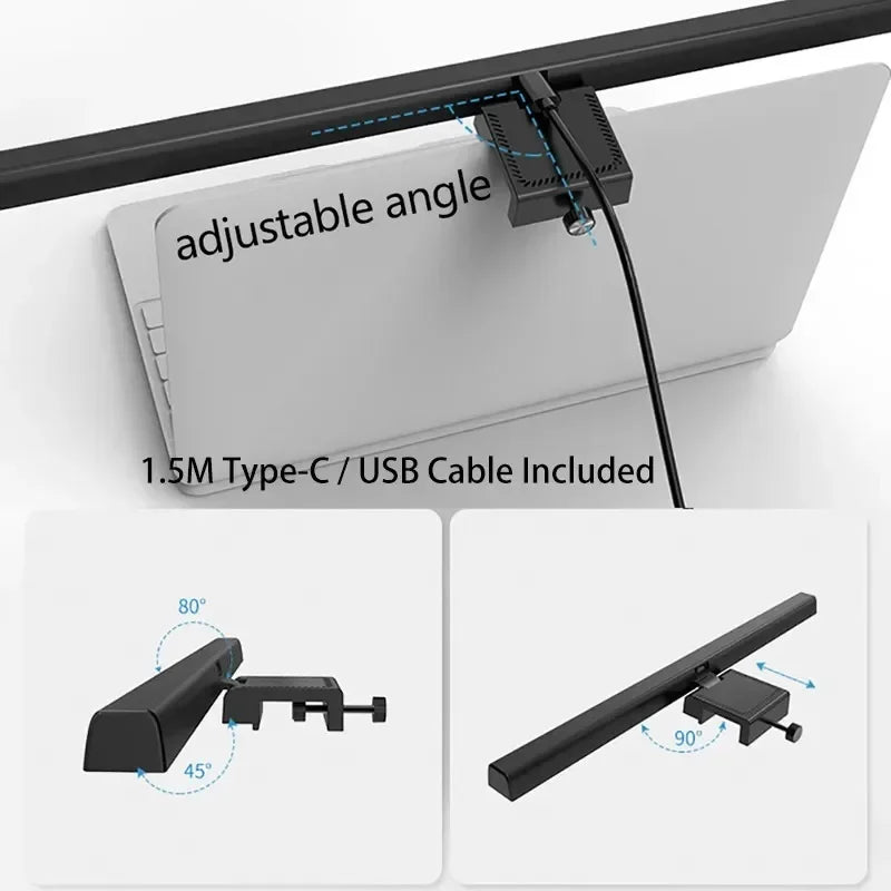 Barra de luz LED para monitor de computadora, ideal para aprendizaje, lectura y trabajo,