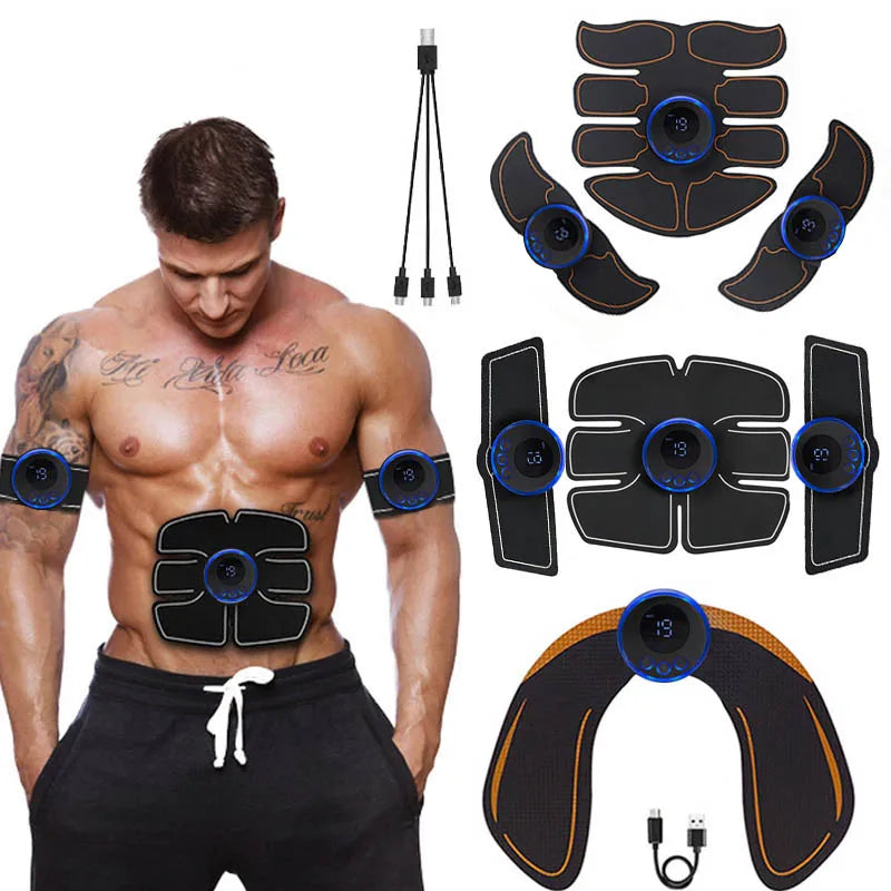 Estimulador muscular abdominal eléctrico EMS inalámbrico para glúteos y cadera, pérdida de peso, adelgazamiento corporal para brazos, espalda, piernas, cintura y fitness.